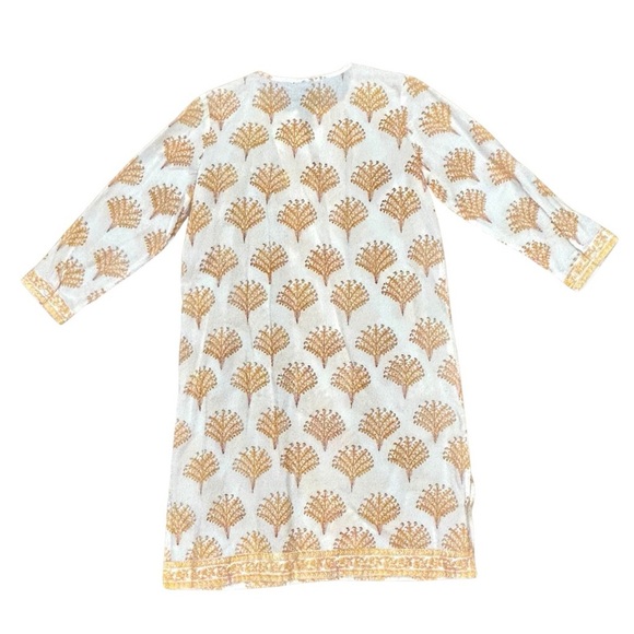 Madison Matthews Block Print Cotton Tunic | Made in India | Size S/M - Picture 4 of 4